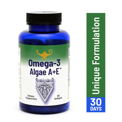Omega-3 Algae A+E - Vegan Omega-3 fatty Acids from Algae - 60 pcs